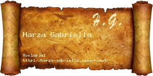 Harza Gabriella névjegykártya